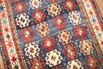 Antique Caucasian Shirvan Bordjalou Kazak Rug 4'1''x6'10'' - Image 1 of 4