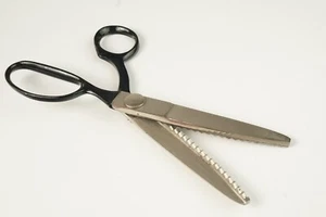 Vintage WISS Pinking Shears Sewing Scissors Model C Original Box Chrome Plate - Picture 1 of 16
