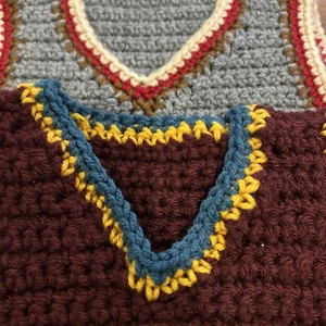 child vest Small heather grey crochet v neck pullover lot of 2 items OOAK new - Picture 1 of 13