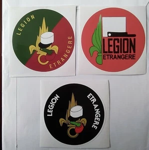 LOTE DE 3 PEGATINAS ADHESIVAS PROMOCIONALES DE RECLUTAMIENTO/LEGIÓN EXTRANJERA FRANCESA. - Imagen 1 de 4