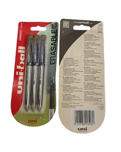 Uni-Ball Erasable Ink Pen Pack Of 3 - Picture 1 of 4