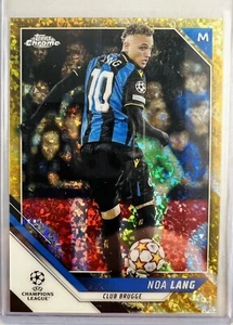 Noa Lang 2021-22 Topps Chrome UEFA UCL Gold Mini Diamond Refractor #/50 Brugge - Picture 1 of 2