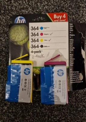 Original HP 364, 1x Tintenpatronen Magenta & 1x Gelb. Versiegelt. Aus Multipack. - Bild 1 von 3