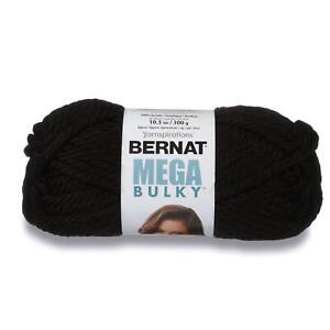 Bernat MEGA BULKY Knitting Yarn / Wool 300g - 88040 Black