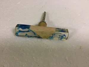 Mascot Hardware CK565 Fusion 2-7/8” Smoky Blue & Wood Cabinet Knob - Picture 1 of 3