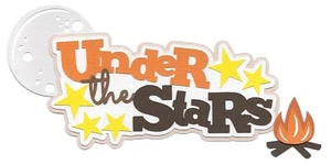 PREMADE SCRAPBOOK PAPER PIECING FOR LAYOUT-FALL-SPRING-CAMPING-UNDER THE STARS - Picture 1 of 2