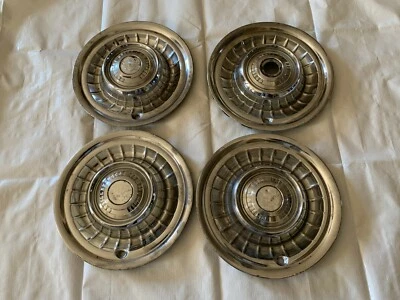 1958 1959 Cadillac Hubcaps Wheel Covers Hub Cap Chrome Eldorado Fleetwood 60  - Image 1 of 4