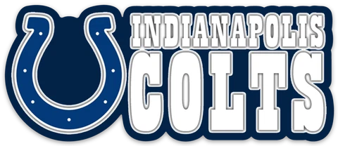 Indianapolis Colts Logo Horse-Shoe Name Side Type NFL Football Die-Cut MAGNET Cover