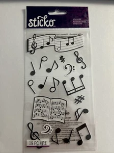 Pegatinas notas musicales álbum de recortes canción orquesta de Sticko Crafts - Imagen 1 de 1