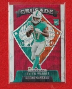 Rookies & Stars Jaylen Waddle Crusade Red Wave 2021 radiocontrol Miami Dolphins #CR-27 - Imagen 1 de 2