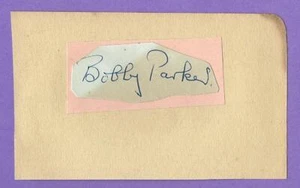 AUTÓGRAFO ORIGINAL RARO BOBBY PARKER HEART OF MIDLOTHIAN FC 1947-1958 - Imagen 1 de 2