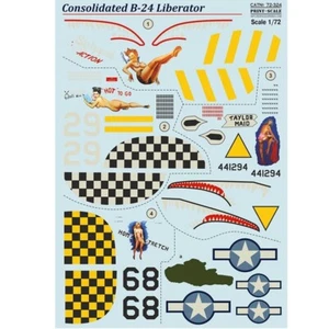 B-24 Liberator Part 2 Decals Scale 1:72 PS 72-324 for Aircraft Plastic model kit - Bild 1 von 3