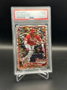 2024 Topps Elly De La Cruz Cincinnati Reds Rookie 1989 Topps Foil PSA 9 - Picture 1 of 3