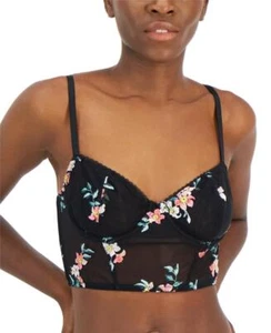 Lencería con aros bustier de encaje bordado tropical para mujer INC talla L - Imagen 1 de 1
