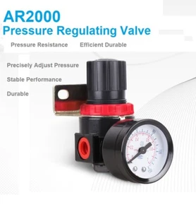 Pressure Regulator Valve AR2000Gauge Air Pressure Reducing Valve Pneumatic Valve - Picture 1 of 13