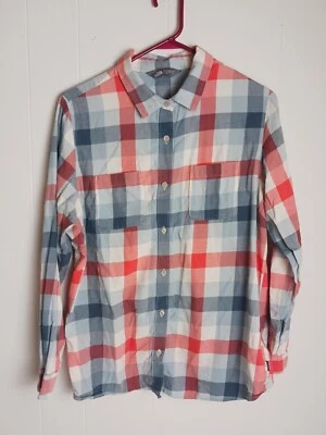 Camisa The North Face a cuadros manga larga con botones para mujer talla XL roja blanca... Foto 1 de 4