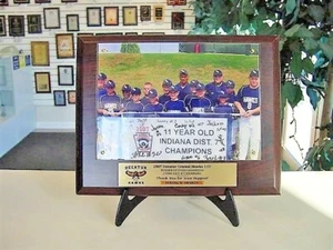 FOTO PLACA PATROCINADOR EQUIPO IMAGEN BÉISBOL BALONCESTO CUALQUIER DEPORTE LETRAS GRATIS*^ - Imagen 1 de 2