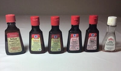 Vintage Schilling,  McCormick Food Coloring - Yellow & Red - Image 1 of 4