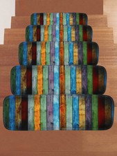Soft Shaggy Carpet Stair Treads NON-SLIP MACHINE WASHABLE Mats/Rug 10pcs 22x70cm