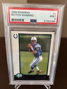 1998 Bowman #1 Peyton Manning Colts RC Rookie Card HOF PSA 9 MINT HOF 2X Champ!! - Picture 1 of 2