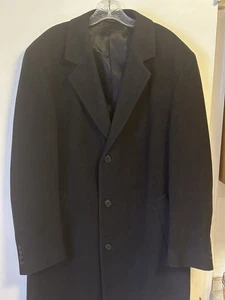 Lauren Ralph Lauren Wollmantel Herren 44R schwarz lang Trenchcoat drei Knöpfe - Bild 1 von 15