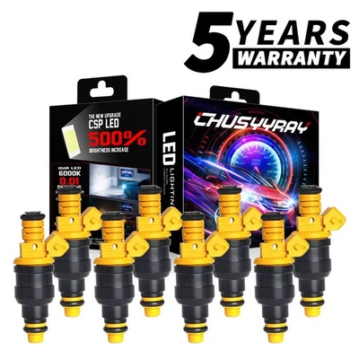 8 Fuel Injectors Spray Pattern Fit 1986-2002 Ford Mustang Gt 5.0 4.6 19lb 4-Hole - Image 1 of 4