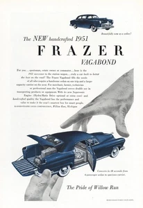 1951 Frazer Vagabond: Handcrafted Vintage Print Ad - Picture 1 of 1
