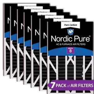 Air Bear Cub 16x25x3 Replacement Carbon Odor Reduction Merv 8 Air Filters 7 Pack - Picture 1 of 7