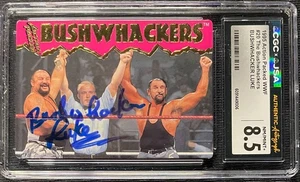 BUSHWHACKER LUKE SIGNED 1995 ACTION PACKED WWF #20 CGC 8.5 JSA AUTO - Picture 1 of 2