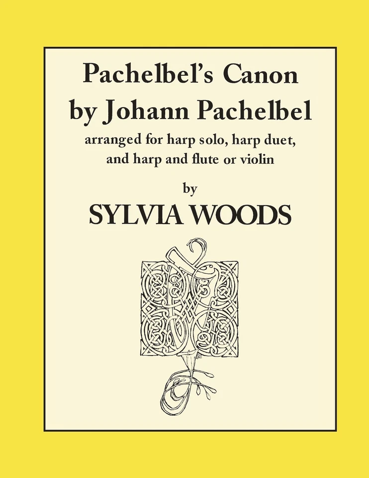 Canon by Johann Pachelbel for Folk Harp Classical Sheet Music Sylvia Woods Book - Image 1 of 1