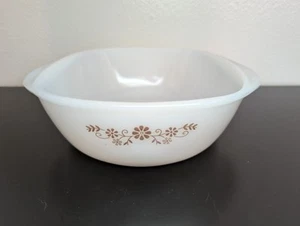Vintage Dynaware PYR-O-REY Auflaufform braun Gänseblümchen 1,5 Quart - Bild 1 von 11