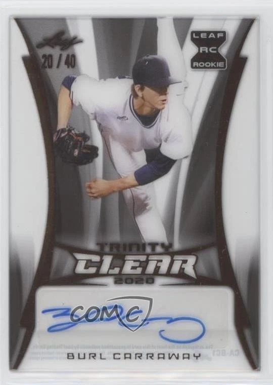 2020 Leaf Trinity Clear Auto /40 Burl Carraway #CA-BC1 Auto - Image 1 of 2