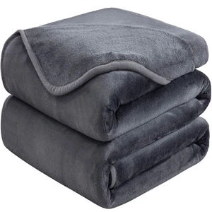 Size Blanket for All Season Warm Fuzzy Microplush Lightweight Thermal Fleece Sum - Picture 1 of 9