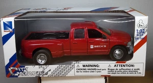 Dodge RAM 3500 Pickup Truck 1:32 Diecast Red Crew Cab Dually - Picture 1 of 2