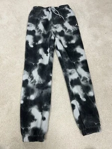 Vintage Nike Jordan Pants Boys Extra Large Black Dye All Over Sweatpants Youth - Picture 1 of 19