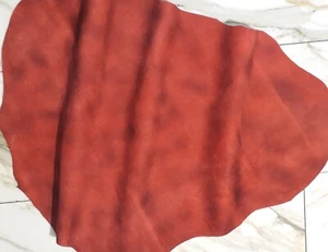 LEDER TIP 39726-UD, Lederreste, 1 Lederhaut 1,0mm, rostrot velours - Bild 1 von 2