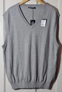 Woolovers Sweater Vest XL NWT Gray Cashmere Blend V-Neck Academia Grandpacore - Picture 1 of 20