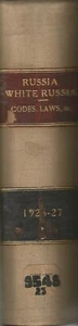 RUSSIA, WHITE RUSSIA CODES AND LAWS, 9 BOUND PAMPHLETES, 1926-1927 SOVIET UNION - Picture 1 of 6