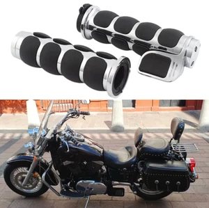 Motorcycle 1" Handle Bar Hand Grips for Kawasaki Vulcan 1500 VN1500E Classic - Picture 1 of 8
