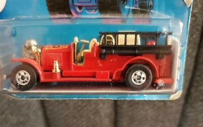 Hot Wheels 1986 Mainline Blue Card #1 Old Number 5 Red w/ Black Walls RARE - Image 1 of 4