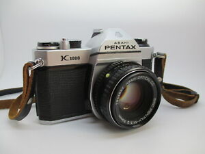Pentax K1000 35mm SLR Film Camera with 50mm Manual Focus Lens Very Good 