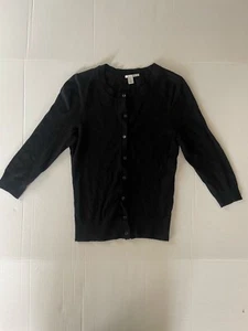 Nordstrom Halogen Black 3/4 Sleeve Top Small (see Sleeve Measurements In Photos) - Picture 1 of 8