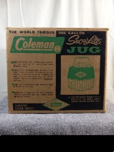 NUR BOX - Vintage Coleman Krug Kühler Diamant Snowlite 1 Gallone grüne Thermoskanne - Bild 1 von 18