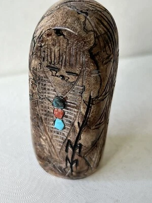 Zuni Corn Maiden- Fetish - Gloria Chattin - 雕刻礼物 F6604 — 第 1/4 张图片