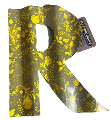 10" Letters for Wall Decor, Embossed Metal “R” w/ Floral Design by Lori Seibert - Image 1 of 4