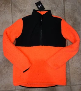 Under Armour Sherpa Fleece Vest Orange Boys Sz Youth-M NWT $50 - Picture 1 of 4