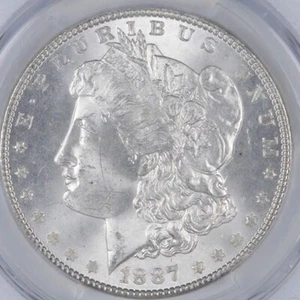 BU/Unc 1887 (P) Morgan Silver Dollar (1 coin) - Picture 1 of 2