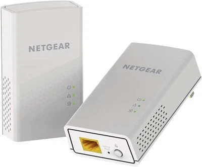 NETGEAR 1000 Powerline adapter Kit Mbps Wallplug 1 Gigabit Ethernet Ports - Image 1 of 4