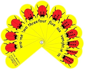 Número de ventiladores Ladybird Counting del 1 al 10 Juego de 10 - Imagen 1 de 1
