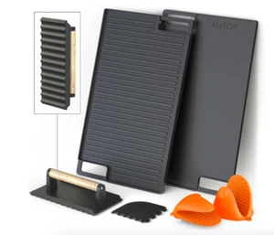 Cast Iron Griddle, Reversible Grill/Griddle + Cast Iron Press + Pan Scraper - Picture 1 of 9